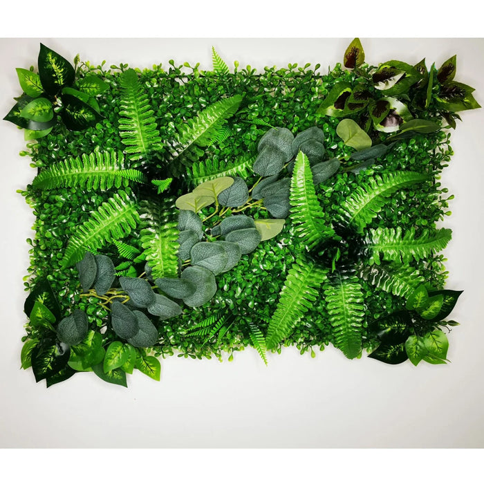 Artificial Grass Plant Panel - Decorative Fake Lawn for Fence & Wall – Silk & Plastic Subtropical Grass, Easy Installation