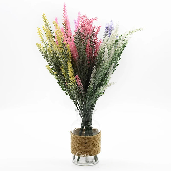 Plastic Lavender Bunch for Home Decor – Artificial Flower Vase for Wedding, Bridal Shower, and Indoor Decoration (37cm)