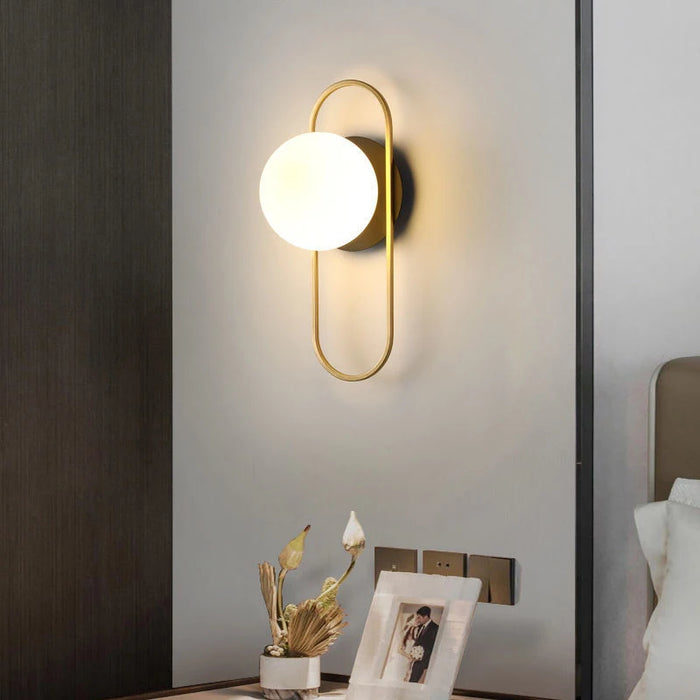 Nordic Golden LED Wall Lamp – 9W G9 Bulb Wall Sconce for Bedroom, Living Room, and Bathroom
