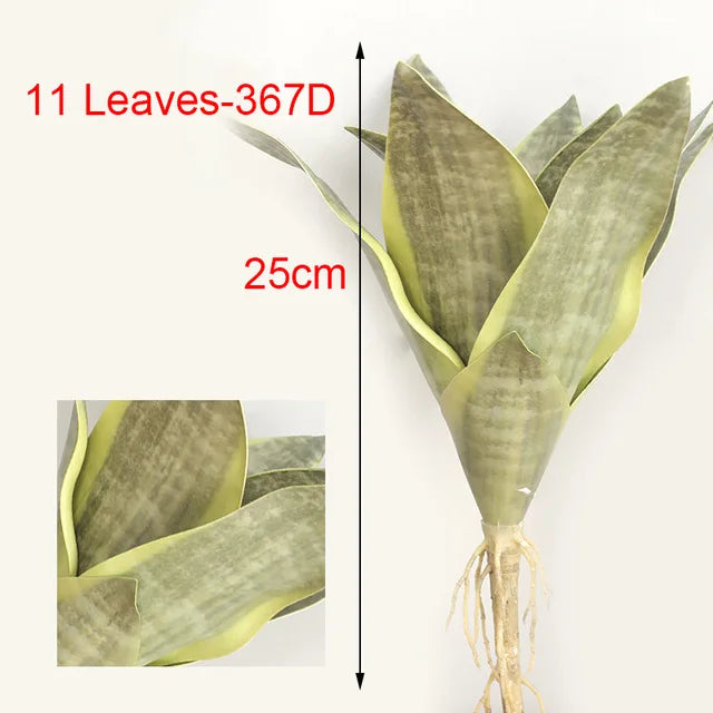 Artificial Sansevieria Plant – 21-68cm Long Tropical Piran Leaves for Hotel, Office, and Home Décor