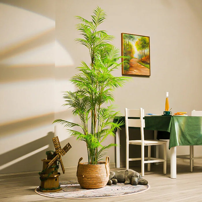 98cm Large Artificial Palm Tree – Monstera Plastic Leaves for Home and Garden Decoration, Lifelike Faux Plant for Indoor/Outdoor Use