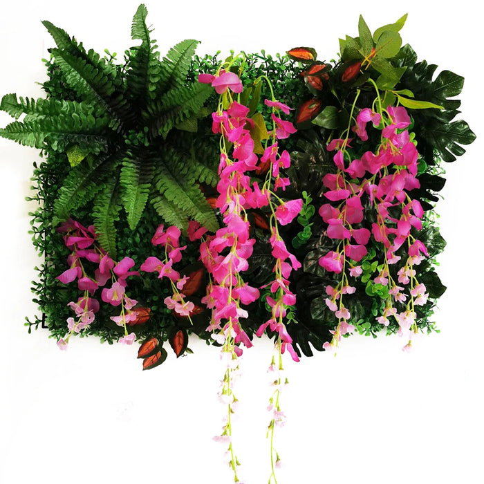 Artificial Wisteria Rose Flower Panel - Silk Hanging Wall Decoration for Wedding, Party, and Home Décor