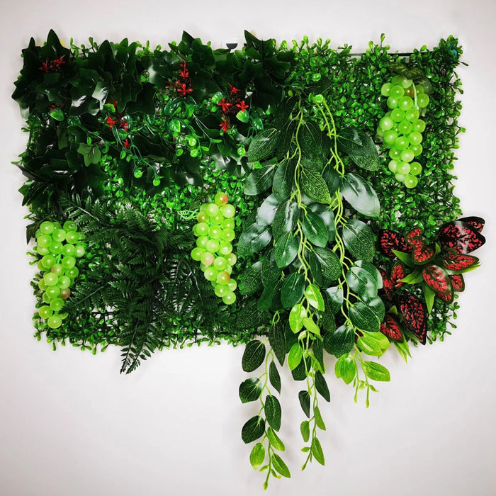 Artificial Grass Plant Panel - Decorative Fake Lawn for Fence & Wall – Silk & Plastic Subtropical Grass, Easy Installation