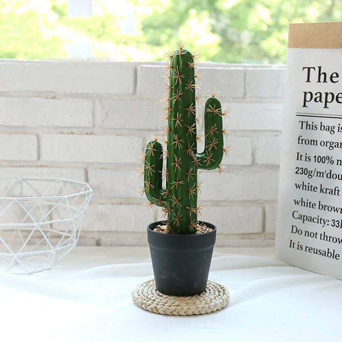Large Artificial Cactus Tree – 30/43cm Fake Tropical Succulent Plant for Home, Office, and Party Decor