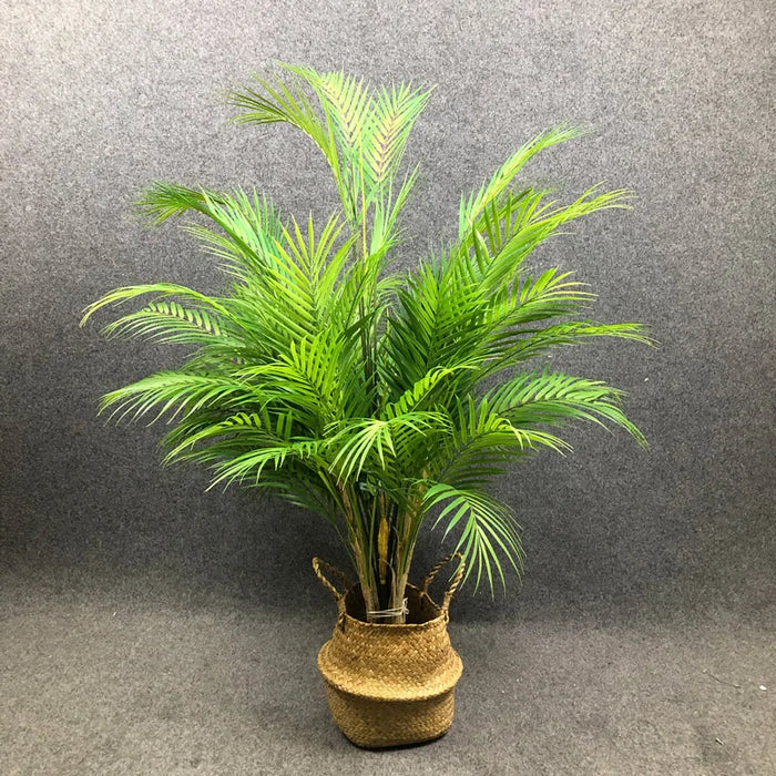 125cm Large Artificial Palm Tree – Tropical Fake Monstera Plant with Green Palm Leaves for Home, Garden, and Office Décor