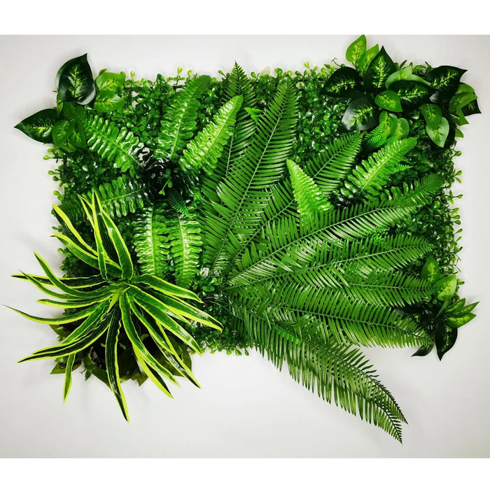 Artificial Grass Plant Panel - Decorative Fake Lawn for Fence & Wall – Silk & Plastic Subtropical Grass, Easy Installation
