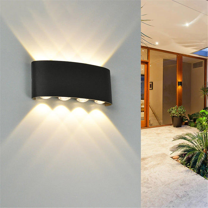 LED Outdoor Waterproof Wall Lamp – Modern Aluminum LED Wall Sconce for Bedroom, Living Room, Aisle, Corridor, and Garden – IP65 Waterproof Outdoor Lighting
