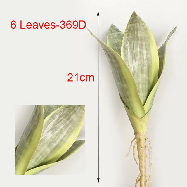 Artificial Sansevieria Plant – 21-68cm Long Tropical Piran Leaves for Hotel, Office, and Home Décor