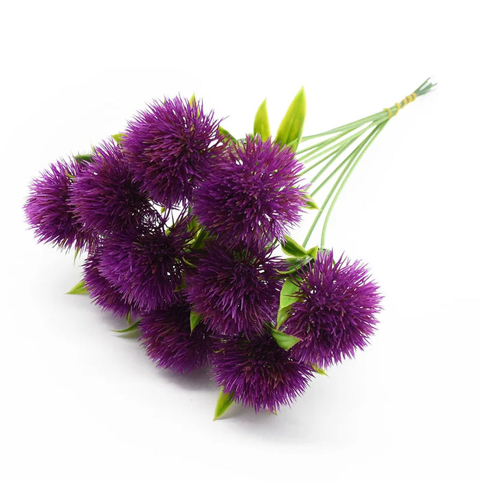 5pcs Plastic Dandelion Flowers – Artificial Plants for Home Decor, Wedding, and Party Decorations – Vibrant Decorative Flower Bouquet