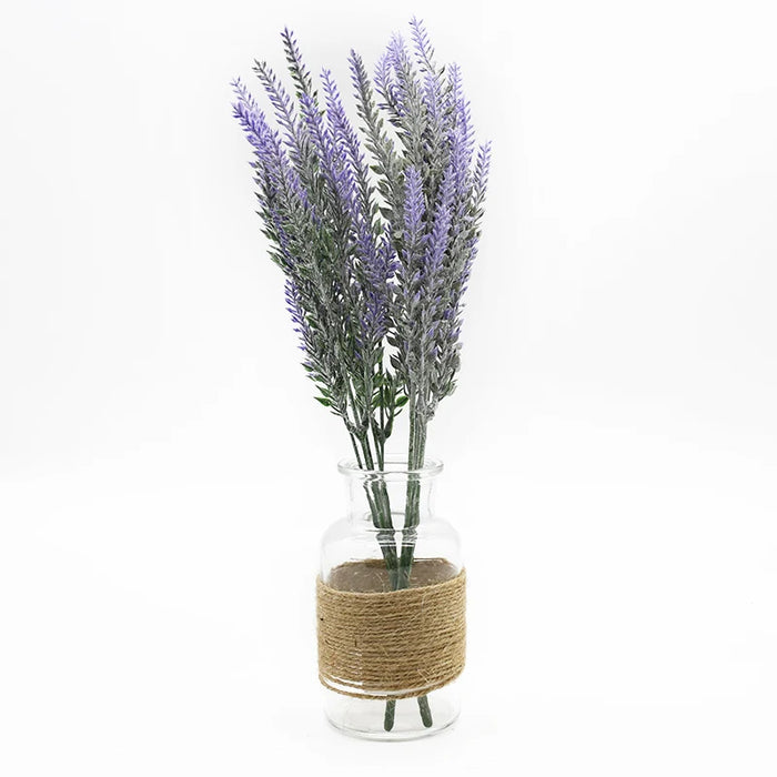 Plastic Lavender Bunch for Home Decor – Artificial Flower Vase for Wedding, Bridal Shower, and Indoor Decoration (37cm)