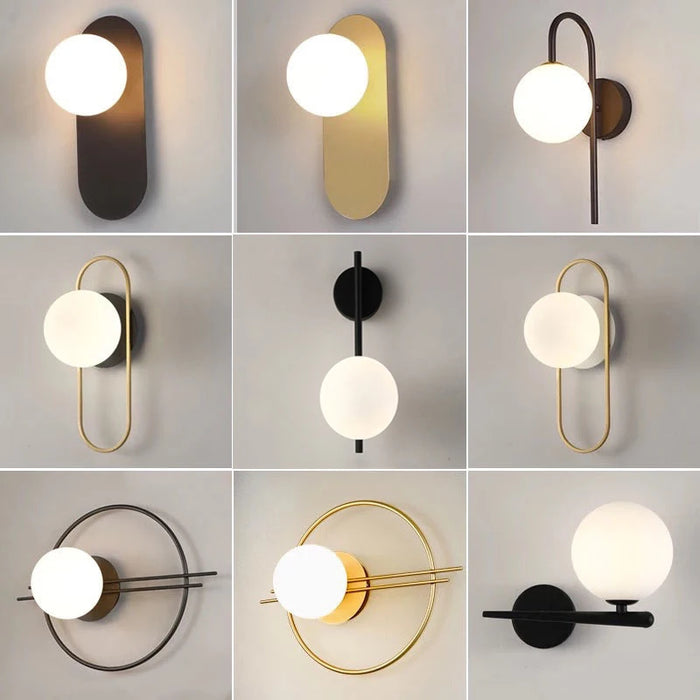Nordic Golden LED Wall Lamp – 9W G9 Bulb Wall Sconce for Bedroom, Living Room, and Bathroom