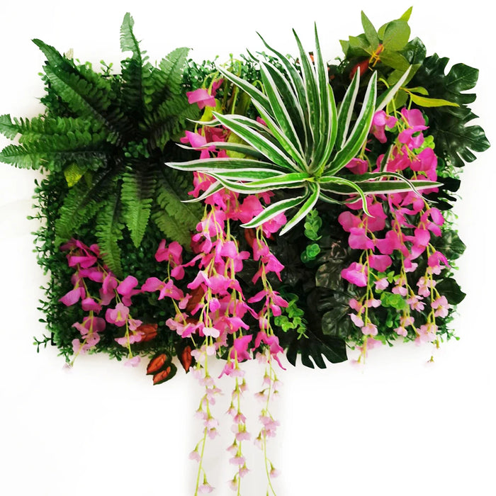 Artificial Wisteria Rose Flower Panel - Silk Hanging Wall Decoration for Wedding, Party, and Home Décor