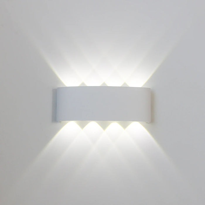 Outdoor Waterproof LED Wall Sconce – Up & Down Light in White & Black Aluminum, IP65 Waterproof, Indoor & Outdoor Use