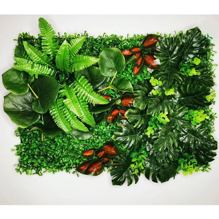 Artificial Grass Plant Panel - Decorative Fake Lawn for Fence & Wall – Silk & Plastic Subtropical Grass, Easy Installation
