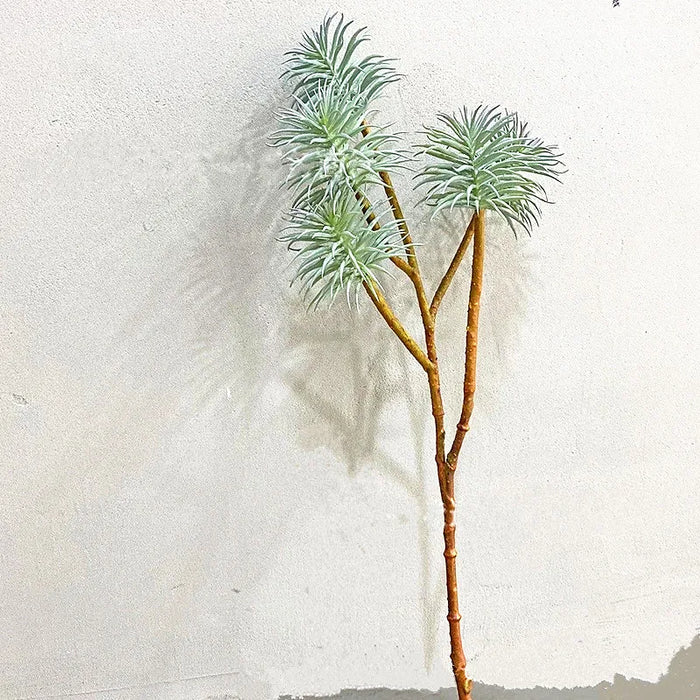 68CM Artificial Podocarpus Plant Branch – Green Decorative Fake Branches for Home, Office, Wedding, and Christmas Decor