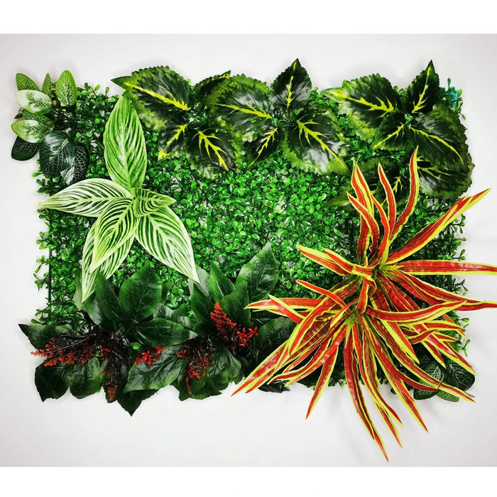 Artificial Grass Plant Panel - Decorative Fake Lawn for Fence & Wall – Silk & Plastic Subtropical Grass, Easy Installation
