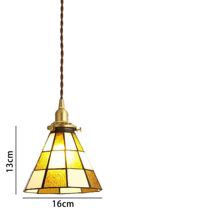 Nordic Style Glass Copper Pendant Light – Modern LED Hanging Lamp for Bedroom, Dining Room, Living Room, and Loft Decor