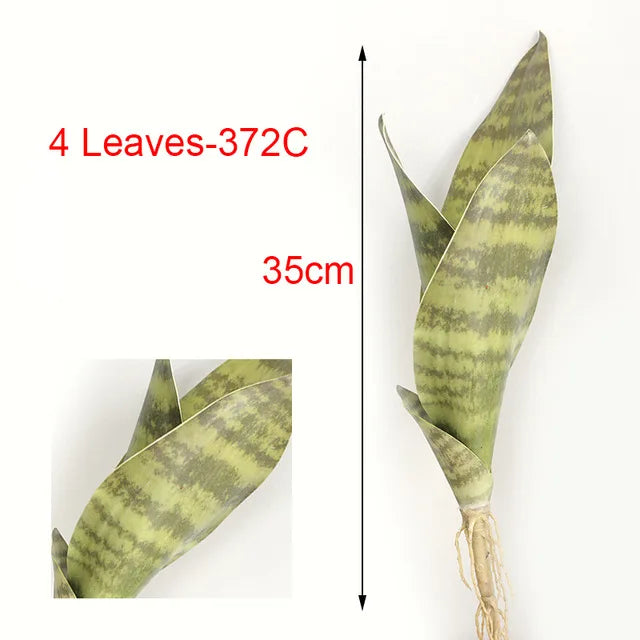 Artificial Sansevieria Plant – 21-68cm Long Tropical Piran Leaves for Hotel, Office, and Home Décor
