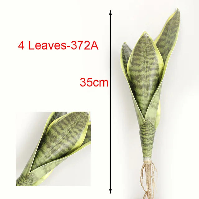 Artificial Sansevieria Plant – 21-68cm Long Tropical Piran Leaves for Hotel, Office, and Home Décor