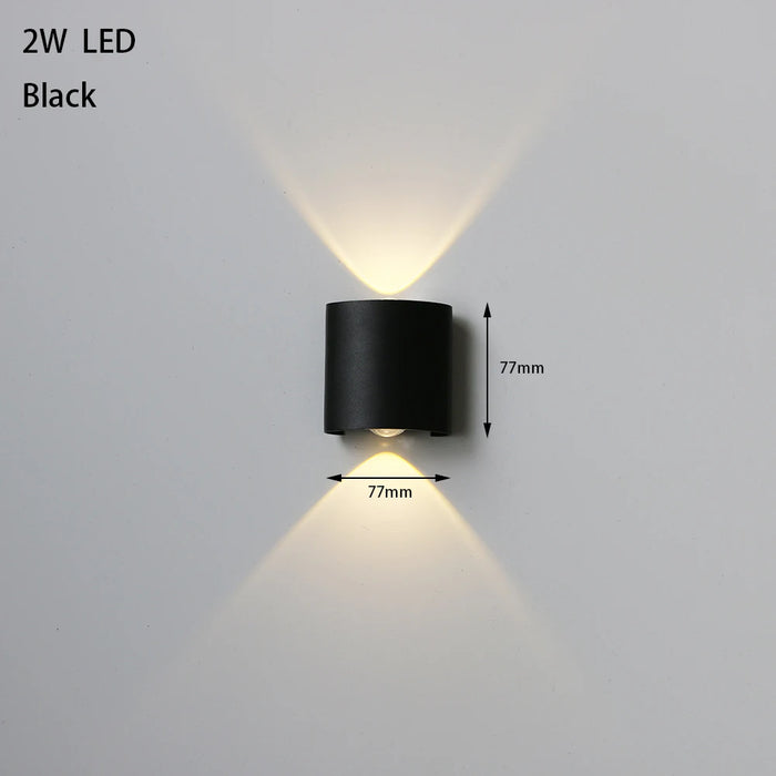 LED Outdoor Waterproof Wall Lamp – Modern Aluminum LED Wall Sconce for Bedroom, Living Room, Aisle, Corridor, and Garden – IP65 Waterproof Outdoor Lighting