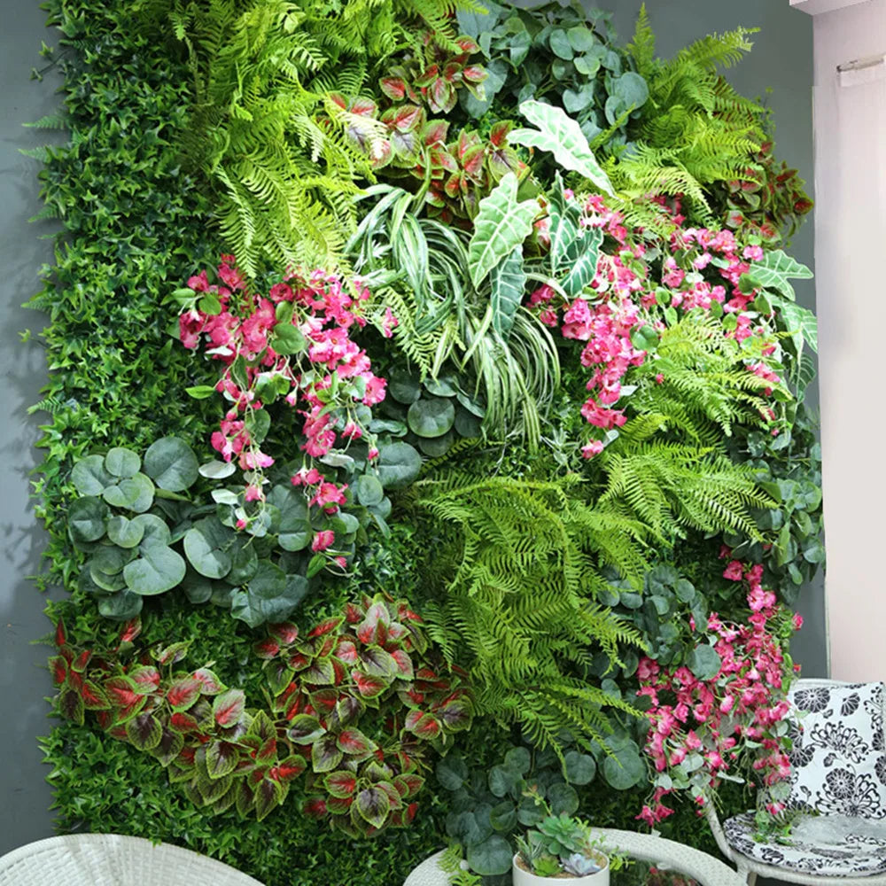 Artificial Wisteria Rose Flower Panel - Silk Hanging Wall Decoration f ...