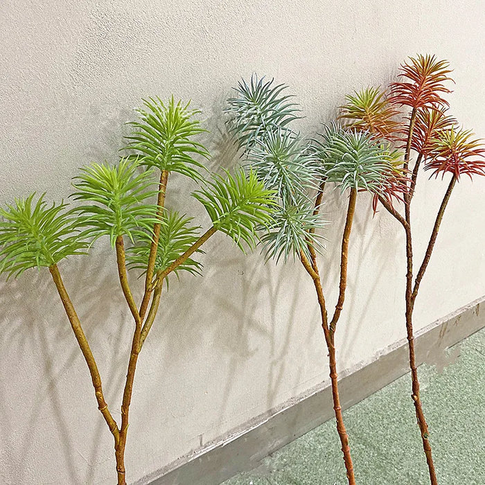 68CM Artificial Podocarpus Plant Branch – Green Decorative Fake Branches for Home, Office, Wedding, and Christmas Decor
