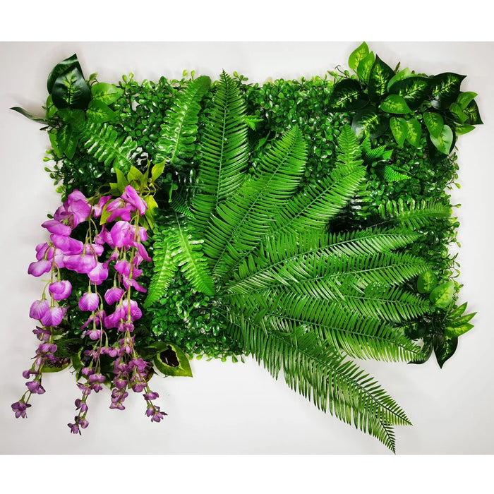 Artificial Grass Plant Panel - Decorative Fake Lawn for Fence & Wall – Silk & Plastic Subtropical Grass, Easy Installation