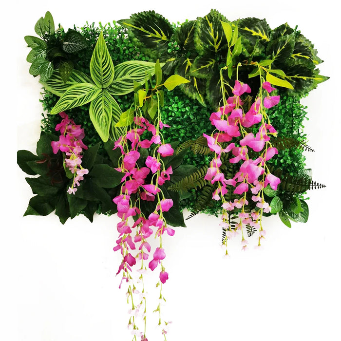 Artificial Wisteria Rose Flower Panel - Silk Hanging Wall Decoration for Wedding, Party, and Home Décor