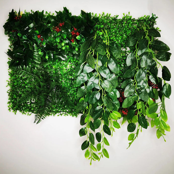 Artificial Grass Plant Panel - Decorative Fake Lawn for Fence & Wall – Silk & Plastic Subtropical Grass, Easy Installation