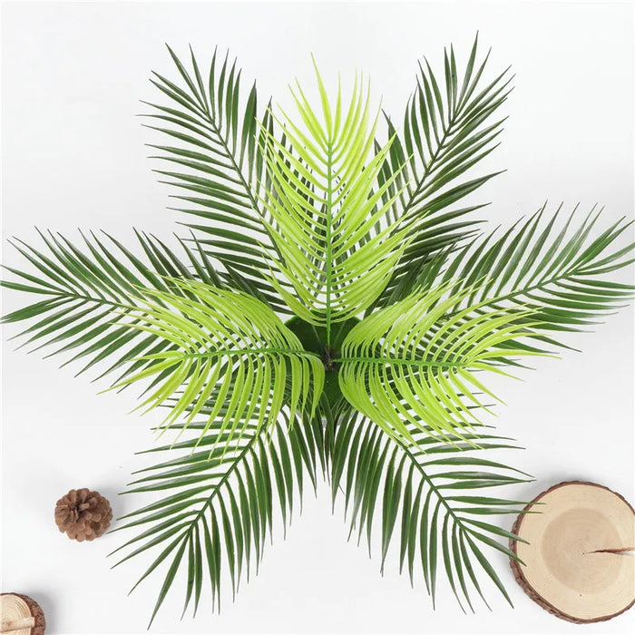 52cm Artificial Palm Plant – 9 Leaves Tropical Green Fake Tree for Home, Office, Garden, Jungle, and Carnival Decorations