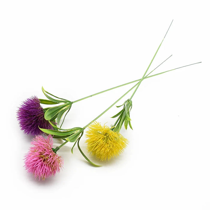 5pcs Plastic Dandelion Flowers – Artificial Plants for Home Decor, Wedding, and Party Decorations – Vibrant Decorative Flower Bouquet