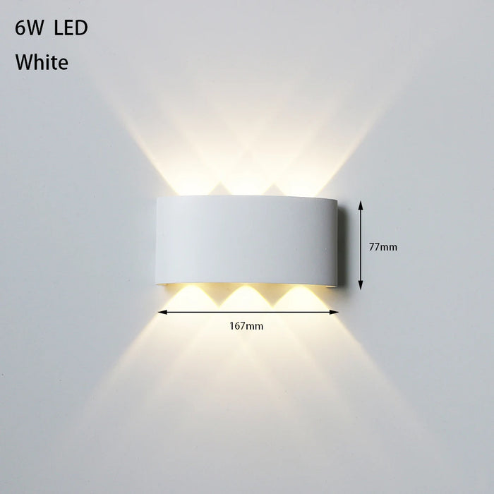 LED Outdoor Waterproof Wall Lamp – Modern Aluminum LED Wall Sconce for Bedroom, Living Room, Aisle, Corridor, and Garden – IP65 Waterproof Outdoor Lighting