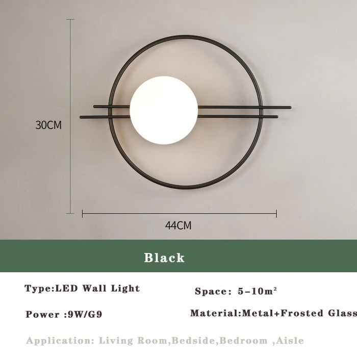 Nordic Golden LED Wall Lamp – 9W G9 Bulb Wall Sconce for Bedroom, Living Room, and Bathroom