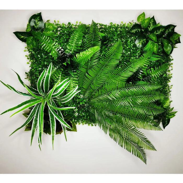 Artificial Grass Plant Panel - Decorative Fake Lawn for Fence & Wall – Silk & Plastic Subtropical Grass, Easy Installation