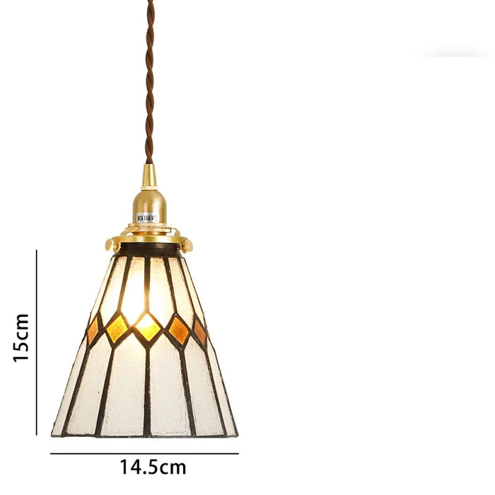 Nordic Style Glass Copper Pendant Light – Modern LED Hanging Lamp for Bedroom, Dining Room, Living Room, and Loft Decor