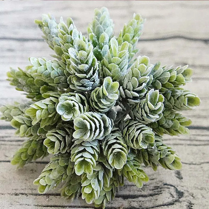 30 Heads/Bundle Artificial Pine Cone Pineapple Grass – DIY Home Decoration Vases, Fake Plastic Flower Pompons for Anniversary, Wedding, and Parties