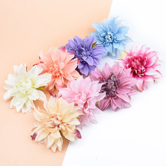10Pcs Artificial Silk Gerbera Flowers – DIY Decorative Stamen Heads for Wedding, Home, Valentine’s Day, and Craft Projects