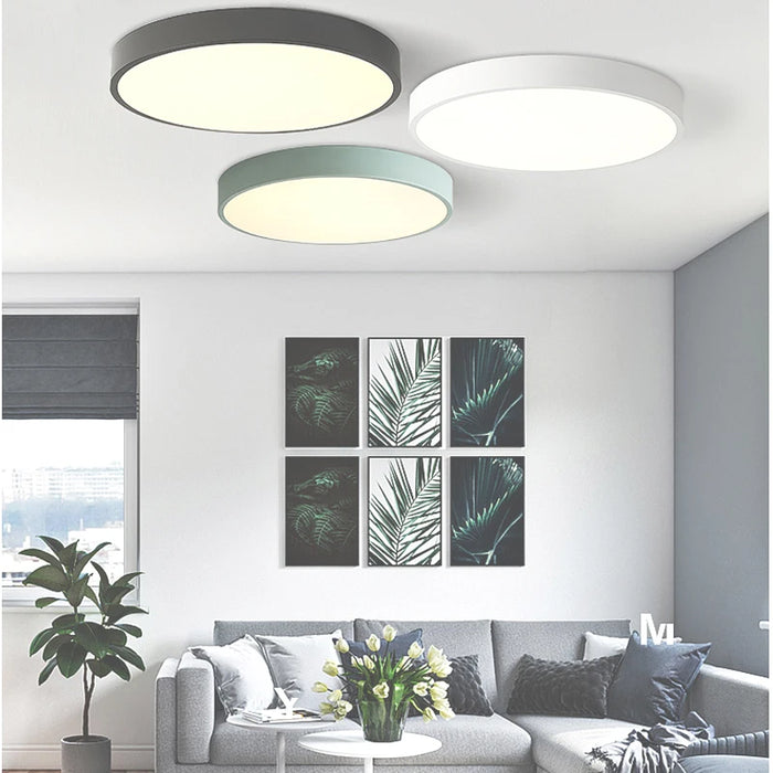 Ultra-Thin Modern LED Ceiling Light – Dimmable with Remote Control for Living Room, Bedroom, Kitchen, and Dining Room