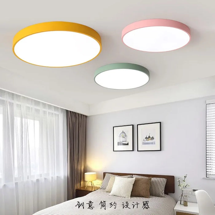 Ultra-Thin Modern LED Ceiling Light – Dimmable with Remote Control for Living Room, Bedroom, Kitchen, and Dining Room