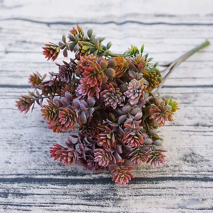 28 Heads Artificial Succulent Plants – Fall Fake Leaves and Lotus Grass for Garden, Home, and Wedding Decoration