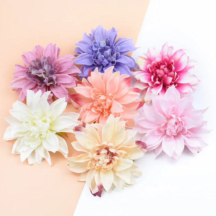 10Pcs Artificial Silk Gerbera Flowers – DIY Decorative Stamen Heads for Wedding, Home, Valentine’s Day, and Craft Projects