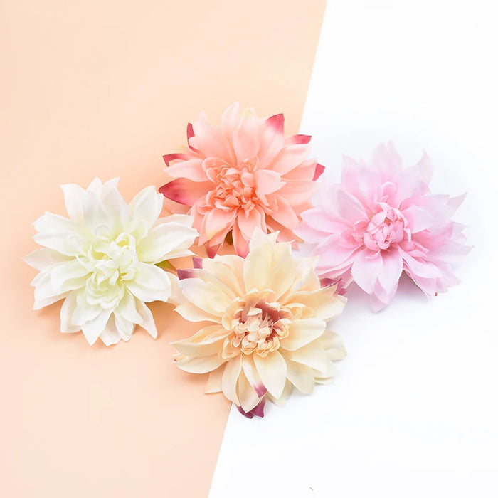 10Pcs Artificial Silk Gerbera Flowers – DIY Decorative Stamen Heads for Wedding, Home, Valentine’s Day, and Craft Projects