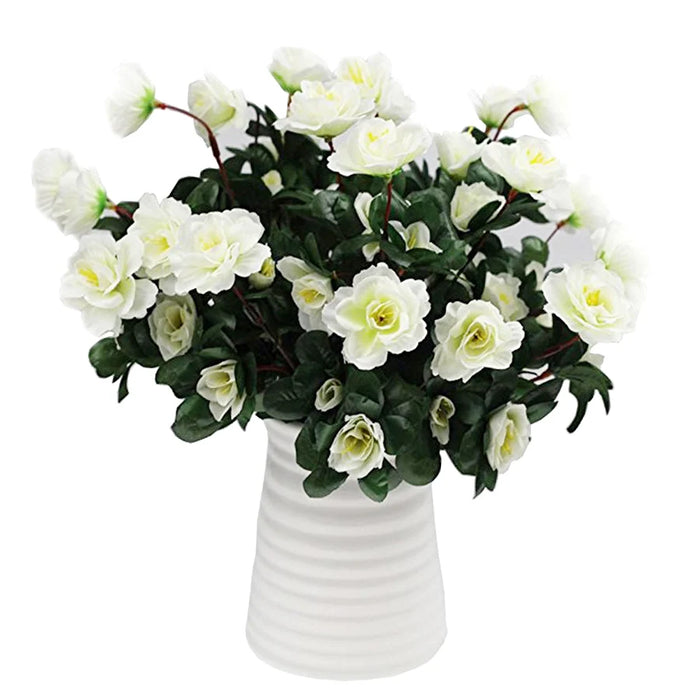 Outdoor Fall Artificial Red Azalea Bush – UV Resistant Faux Flowers for Garden, Home, and Wedding Decor