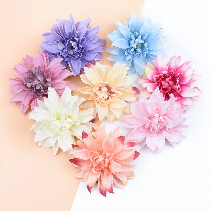 10Pcs Artificial Silk Gerbera Flowers – DIY Decorative Stamen Heads for Wedding, Home, Valentine’s Day, and Craft Projects
