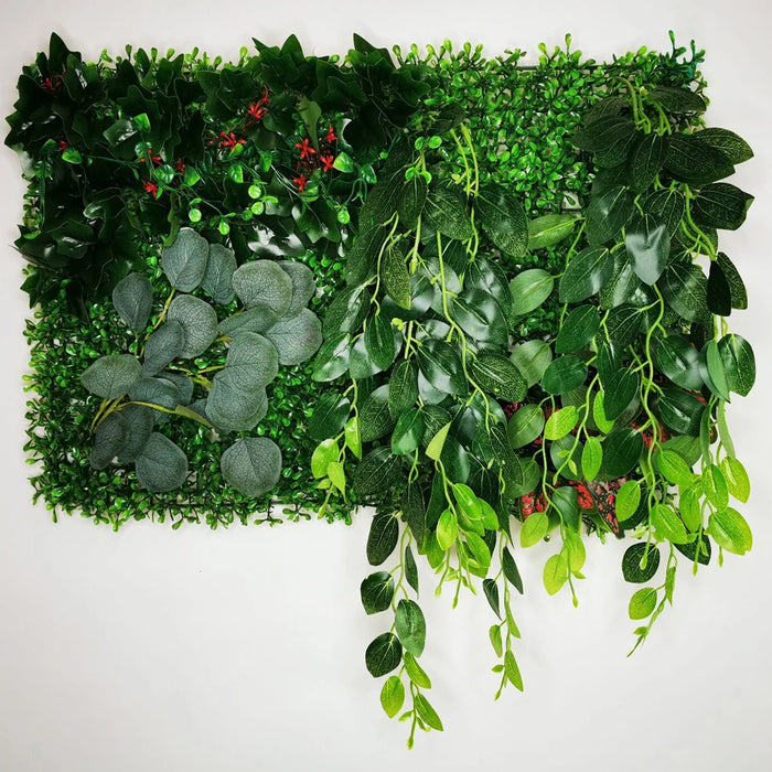 Artificial Grass Plant Panel - Decorative Fake Lawn for Fence & Wall – Silk & Plastic Subtropical Grass, Easy Installation