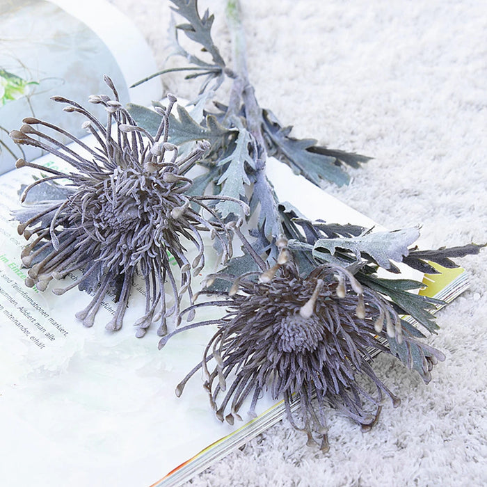 Artificial Crab Claw Flowers – 38cm Pincushion Short Branch for Home, Wedding, and Christmas Decoration