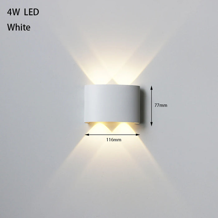 LED Outdoor Waterproof Wall Lamp – Modern Aluminum LED Wall Sconce for Bedroom, Living Room, Aisle, Corridor, and Garden – IP65 Waterproof Outdoor Lighting
