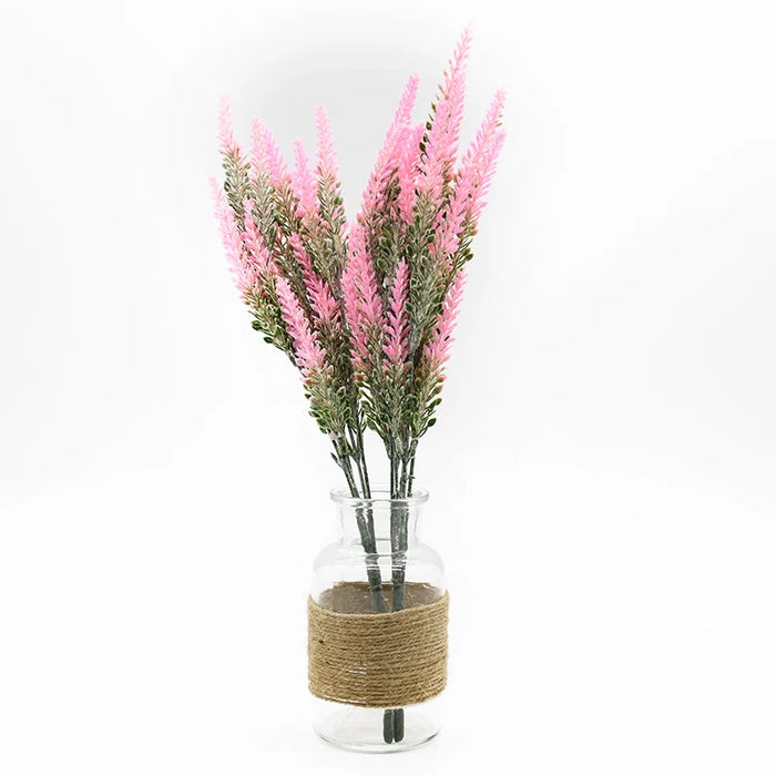 Plastic Lavender Bunch for Home Decor – Artificial Flower Vase for Wedding, Bridal Shower, and Indoor Decoration (37cm)