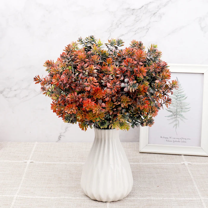 Artificial Succulent Plants & Fall Leaves Wreath – DIY Home Decor, Wedding, and Garden Decoration Accessories
