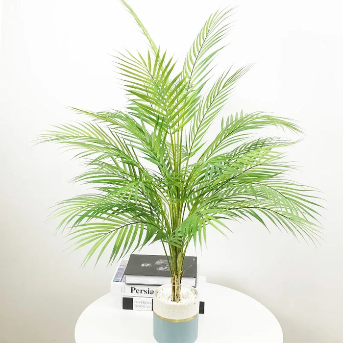 98cm Large Artificial Palm Tree – Monstera Plastic Leaves for Home and Garden Decoration, Lifelike Faux Plant for Indoor/Outdoor Use